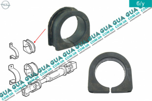 Втулка рулевой рейки ( изолирующее кольцо ) правая Opel / ОПЕЛЬ VECTRA B 1995-2002 / ВЕКТРА Б 98-02 2.0DI V16 (1995 куб. см.)