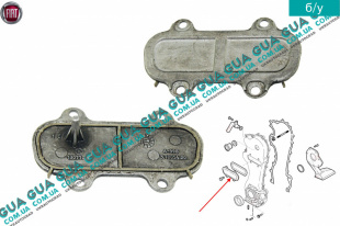 Заглушка крышки масляного насоса ( крышки цепи ГРМ ) ( EURO 5 ) Fiat / ФІАТ DOBLO 2005-2009  / ДОБЛО 05-10 1.3MJTD (1248 куб.см.)