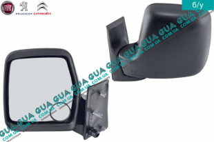 Зеркало заднего вида наружное / боковое механическое левое Fiat / ФИАТ SCUDO 220 1995-2004 / СКУДО 220 95-04 2.0JTD (1997 куб.см.)