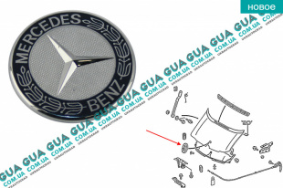 Эмблема ( логотип / значок ) D56mm Mercedes / МЕРСЕДЕС VIANO 2003- / ВІАНО 03- CDI 2.2 (2148 куб.см.)