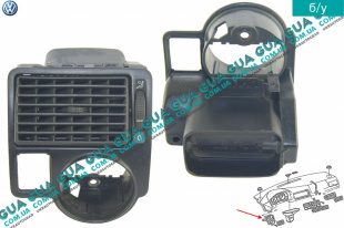 Дефлектор / воздушная заслонка обдува кабины левая ( корпус кнопок ) VW / ВОЛЬКС ВАГЕН GOLF IV 1997-2006 / ГОЛЬФ 4 97-06 2.3 V5 (2324 куб.см.)