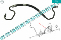 Шланг / патрубок гидроусилителя руля ( трубка высокого давления ГУРа ) Opel / ОПЕЛЬ ASTRA G 1998-2005 / АСТРА Ж 98-05 1.6 ( 1598 куб.см. )