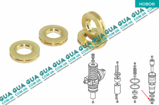 Уплотнительное кольцо форсунки ( прокладка / шайба 1 шт. 15.6x7.4x3 ) Skoda / ШКОДА FABIA 2000-2008 1.4TDI (1422 куб.см.)
