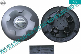 Колпак колесный R16 ( крышка диска ) Nissan / НІССАН PRIMASTAR 2000- / ПРИМАСТАР 00- 2.0 (1998 куб.см)