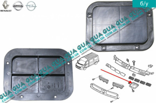 Декоративная внутренняя накладка / заглушка капота ( уплотнитель ) Opel / ОПЕЛЬ MOVANO 1998-2003 / МОВАНО 98-03 2.5D (2499 куб.см.)