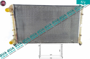 Радиатор охлаждения ( основной ) Fiat / ФИАТ DOBLO 2005-2009  / ДОБЛО 05-09 1.6 (1596 куб.см)