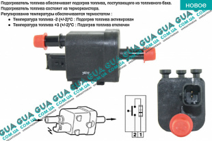 Клапан подогрева топлива ( датчик температуры топлива ) Fiat / ФИАТ SCUDO 220 2004-2006 / СКУДО 220 04-06 2.0v16 HDI (1997куб.см.)