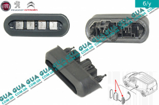 Контакт электрический боковой сдвижной двери ( проводка концевика центрального замка / контактная группа ) Peugeot / ПЕЖО BIPPER 2008- / БІППЕР 08- 1.4HDI (1398 куб.см.)