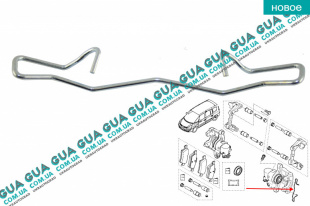 Планка суппорта ( фиксатор тормозных колодок передних / задних / пружинка ) ATE 1 шт. Audi / АУДИ A3 2003- 3.2 V6 quattro (3189 куб.см.)