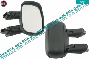 Зеркало заднего вида наружное/боковое механика правое Fiat / ФИАТ DOBLO 2005-2009  / ДОБЛО 05-09 1.4 (1368 куб.см)
