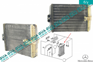 Радиатор печки ( отопителя 239х189х40 ) Mercedes / МЕРСЕДЕС SLK 1996- / ЕСЛК 96- 200 (1998 куб.см.)