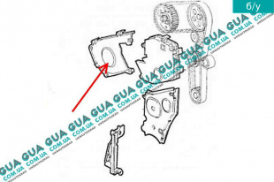 Защита ремня ГРМ верхняя ( крышка ремня привода ) Fiat / ФИАТ DOBLO 2000-2005 / ДОБЛО 00-05 1.9D Multijet (1910 куб.см.)