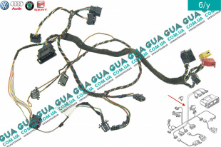 Электропроводка ( жгут проводов ) моторчика / реостата / резистора печки ( отопителя с кондиционером ) Seat / СЕАТ LEON 1999-2007 1.9SDI (1896 куб.см.)
