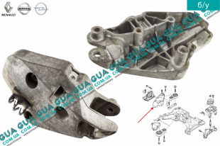 Кронштейн подушки ( опоры ) двигателя  правый Opel / ОПЕЛЬ VIVARO 2000-2014 / ВІВАРО 00-14 1.9DCI (1870 куб.см.)