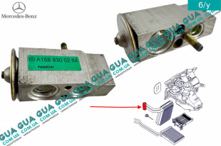 Клапан испарителя кондиционера w168 Mercedes / МЕРСЕДЕС A-CLASS 1997-2012 / А-КЛАС A200 CDI (1991 куб.см.)