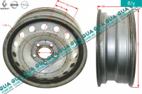 Колісний диск R16 ET50 металевий ( сталевий / залізний ) Nissan / НІССАН PRIMASTAR 2000- / ПРИМАСТАР 00- 1.9DCI (1870 куб.см.)