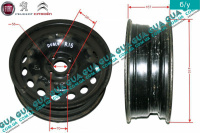 Диск колесный R15 5.5Jx15H2 ET32 металлический ( стальной / железный ) Fiat / ФИАТ DOBLO 2009- / ДОБЛО 2009- 1.8 (1747 куб.см)