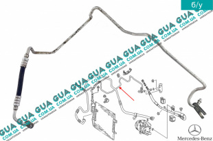 Трубка / патрубок кондиционера от осушителя к клапану W168 Mercedes / МЕРСЕДЕС A-CLASS 1997-2012 / А-КЛАС A160 CDI (1689 куб.см.)