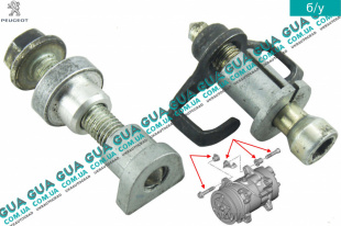 Болт / винт крепления компрессора кондиционера комплект Fiat / ФИАТ SCUDO 220 1995-2004 / СКУДО 220 95-04 1.9D (1905 куб.см.)