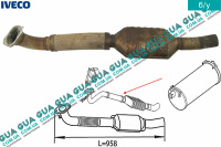 Глушитель передняя часть ( выхлопная труба / катализатор ) Iveco / ИВЕКО DAILY III 1999-2006 / ДЭЙЛИ Е3 99-06 2.8JTD HPI  (2798 куб.см.)