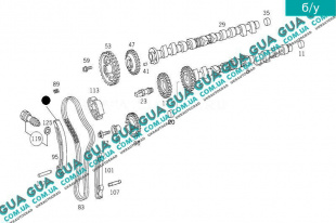 Успокоитель цепи привода распредвала ( Планка успокоителя цепи ГРМ ) Mercedes / МЕРСЕДЕС VIANO 2003- / ВІАНО 03- CDI 2.2 (2148 куб.см.)