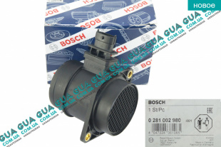 Расходомер воздуха ( воздухомер / датчик массового расхода воздуха ) ДМРВ Fiat / ФИАТ 500 1.3MJTD (1248 куб.см.)