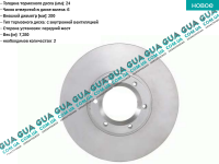 Гальмівний диск вентильований передній ( R 15 ) Opel / ОПЕЛЬ MOVANO 1998-2003 / МОВАНО 98-03 2.5DCI (2463 куб.см.)