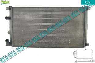 Радиатор охлаждения ( основной ) Vauxhal / ВОКСХОЛ MOVANO 1998-2003 1.9DCI (1870 куб.см.)