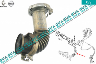 Трубка ( патрубок ) клапана ЕГР / EGR Renault / РЕНО MODUS / МОДУС 1.5DCI (1461 куб.см.)
