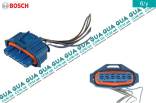 Фишка / разъем педали газа ( акселератора, потенциометра ) 6 контактов Fiat / ФІАТ DOBLO 2000-2005 / ДОБЛО 00-06 1.6 (1596 куб.см)