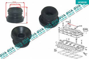 Прокладка / сальник клапанной крышки ( уплотнительное кольцо ) 1шт Seat / СЕАТ ALTEA 2004- 1.6TDI (1598 куб.см.)