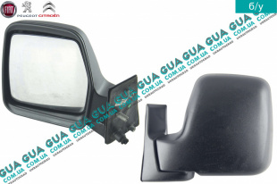 Зеркало заднего вида наружное / боковое электрическое левое Fiat / ФИАТ SCUDO 220 1995-2004 / СКУДО 220 95-04 1.6 (1581 куб.см.)