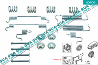 Ремкомплект барабанних колодок / комплект зворотних пружин гальмівного механізму D280x65 (система BENDIX) Opel / ОПЕЛЬ MOVANO 1998-2003 / МОВАНО 98-03 2.5D (2499 куб.см.)