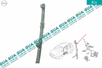 Направляюче скла передніх дверей правого / лівого Opel / ОПЕЛЬ ZAFIRA A 1999-2006 / ЗАФІРА А 99-06 2.0DI V16 (1995 куб. см.)