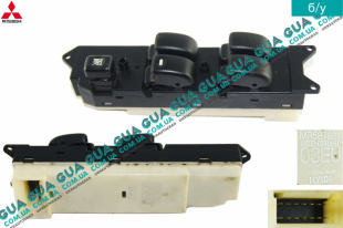 Блок кнопок управления стеклоподьемниками ( левый ) Mitsubishi / МІТСУБІСІ PAJERO III 2000-2006 / ПАДЖЕРО 3 00-06 3.2DI-D (3200 куб.см.)