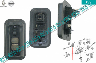 Контакт электрический боковой правой сдвижной двери ( проводка концевика центрального замка / контактная группа ) Nissan / НІССАН KUBISTAR 1997-2008 / КУБІСТАР 97-08 1.2 (1149 куб.см.)