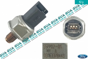Датчик давление подачи топлива ( Датчик давления топлива в рейке / Редукционный клапан ) Fiat / ФИАТ SCUDO 220 2004-2006 / СКУДО 220 04-06 2.0v16 HDI (1997куб.см.)