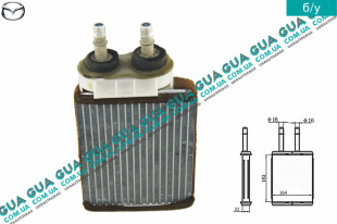 Радиатор печки ( отопителя ) Mazda / МАЗДА 323S 1998-2004 1.4 V16 (1324 куб. см.)
