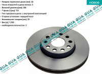 Гальмівний диск передній вентильований ( 650 kg ) ( 288 x 25 мм )