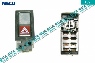  Кнопка аварийной сигнализации Iveco / ІВЕКО DAILY II 1989-1999 / ДЕЙЛІ Е2 89-99 2.5TD (2499 куб.см.)