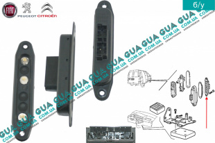 Контакт электрический боковой сдвижной двери ( проводка концевика центрального замка / контактная группа ) Fiat / ФИАТ SCUDO 220 1995-2004 / СКУДО 220 95-04 2.0JTD (1997 куб.см.)