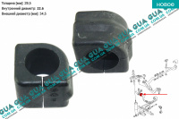 Втулка/подушка стабілізатора переднього D22.6 (1 шт)