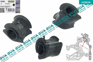 Втулка / подушка стабилизатора переднего D25 ( 1шт ) 96-07 Fiat / ФИАТ ULYSSE 220 1994-2002 / ЮЛИССИ 220 2.0 (1997 куб.см)
