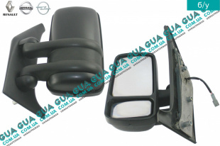 Зеркало заднего вида наружное/боковое электрическое левое Vauxhal / ВОКСХОЛ MOVANO 1998-2003 2.2DCI (2188 куб.см.)