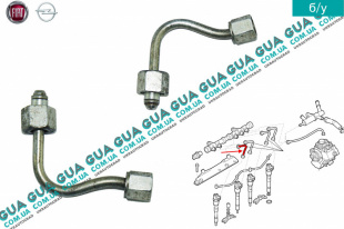 Трубка топливной системы ( от форсунки до рейки ) Fiat / ФІАТ LINEA 2009- / ЛІНЕА 1.3 CDTI (1248 куб.см.)