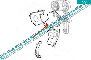 Защита ремня ГРМ средняя ( крышка ремня привода ) Fiat / ФИАТ DOBLO 2000-2005 / ДОБЛО 00-05 1.9D (1910 куб.см.)