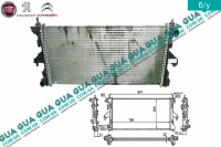 Радіатор охолодження (основний) без датчика Fiat / ФІАТ DUCATO 250 2006- / ДУКАТО 250 2.2HDI (2198 куб.см.)