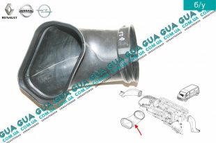 Патрубок к радиатору отопителя Opel / ОПЕЛЬ MOVANO 1998-2003 / МОВАНО 98-03 1.9DTI (1870 куб.см.)