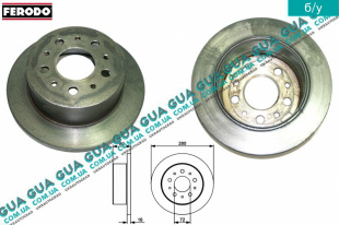 Тормозной диск задний не вентилируемый R15 D280 Peugeot / ПЕЖО BOXER 1994-2002 / БОКСЕР 94-02 1.9D (1905 куб.см.)
