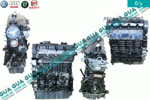 Двигатель ( мотор без навесного оборудования ) BKC 77 кВт Audi / АУДІ A3 2003- 1.9TDI (1896 куб.см.)